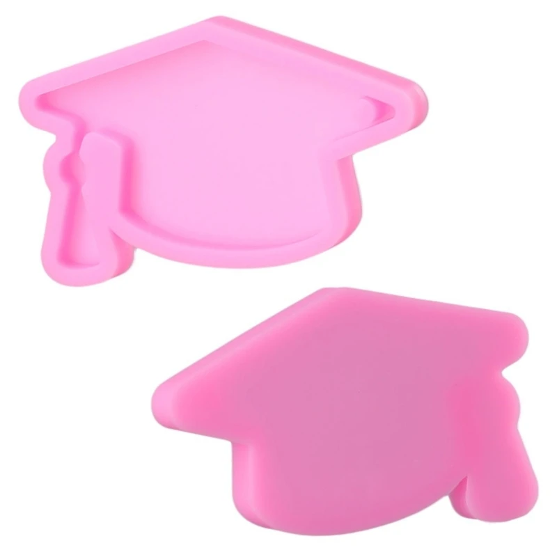 NEW Glossy Hat Molds Silicone Keychain Mold for Resin Epoxy Craft DIY 2024 Graduation Hat Jewelry Pendant Mold