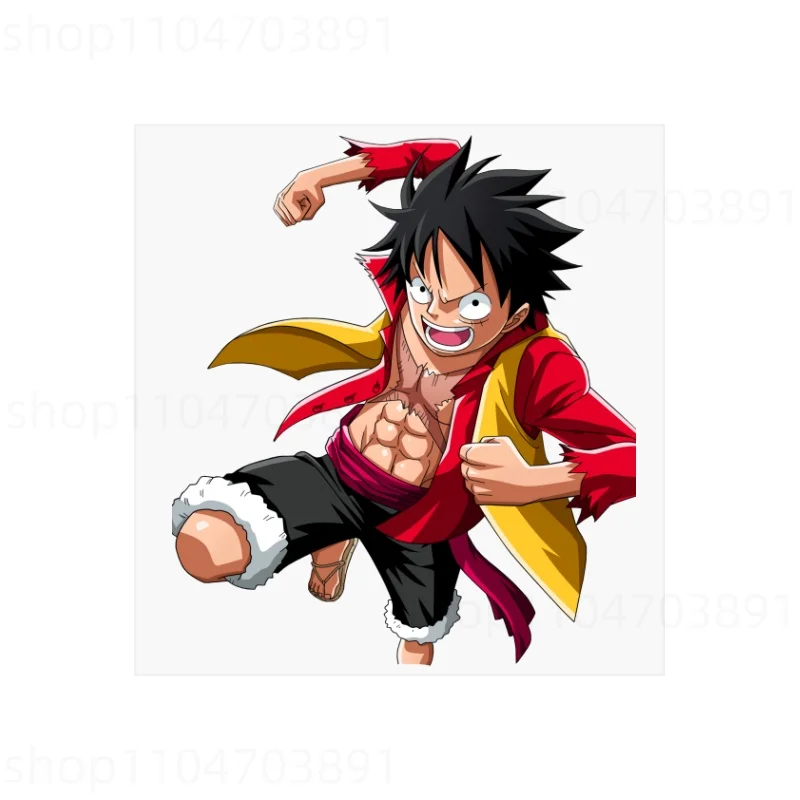 One Pieces Heat Transfer Sticker Anime Figures Luffy Zoro DIY Iron on Stickers Clothes Tshirt Pant Hoodie Bags Decor Applique view 5