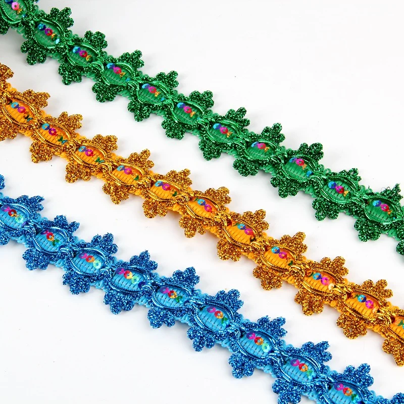 

Lace Trim for Curtains, European Style Bright and Colorful Ethnic Design Vehicle Decoration Accessories Sofa Cover Accessories