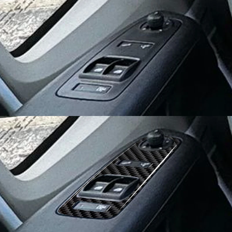 For Fiat Ducato 2007-2021/Dodge RAM Promaster 2014-2021 Black Carbon Fiber Stickers Car Interior Trim Decorative Accessories
