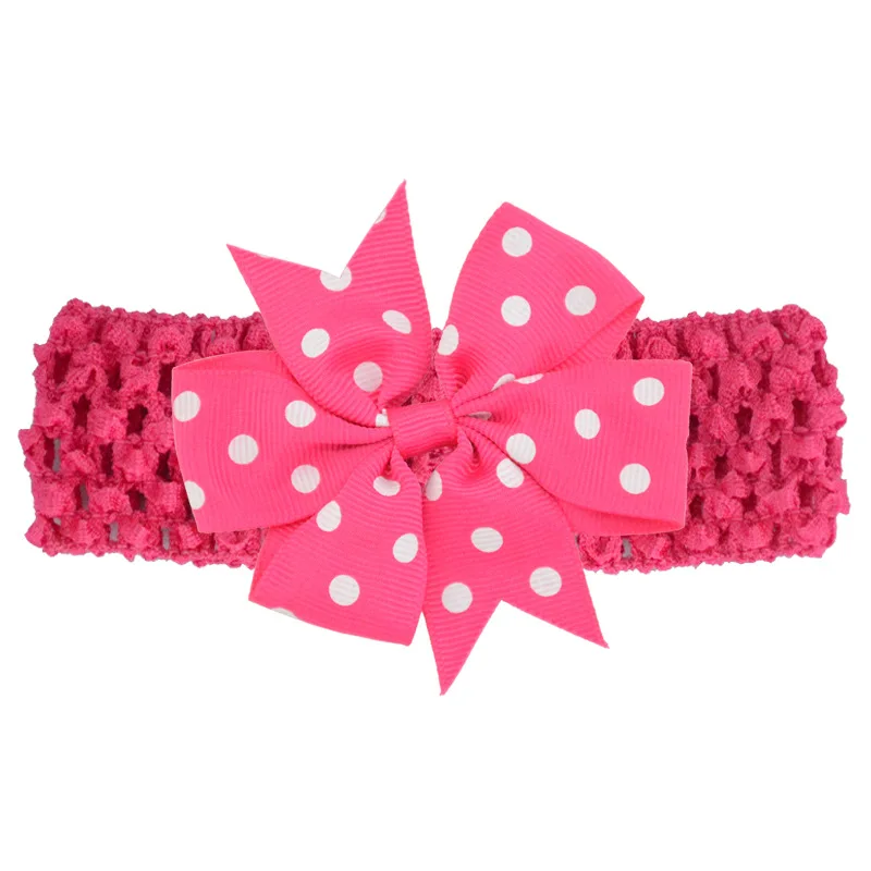 Baby Girl Headband Infant Hair Accessories Band Bows Headwear Dot Newborn Children Gift Toddlers Ribbon Newborn Cloth Bowknot