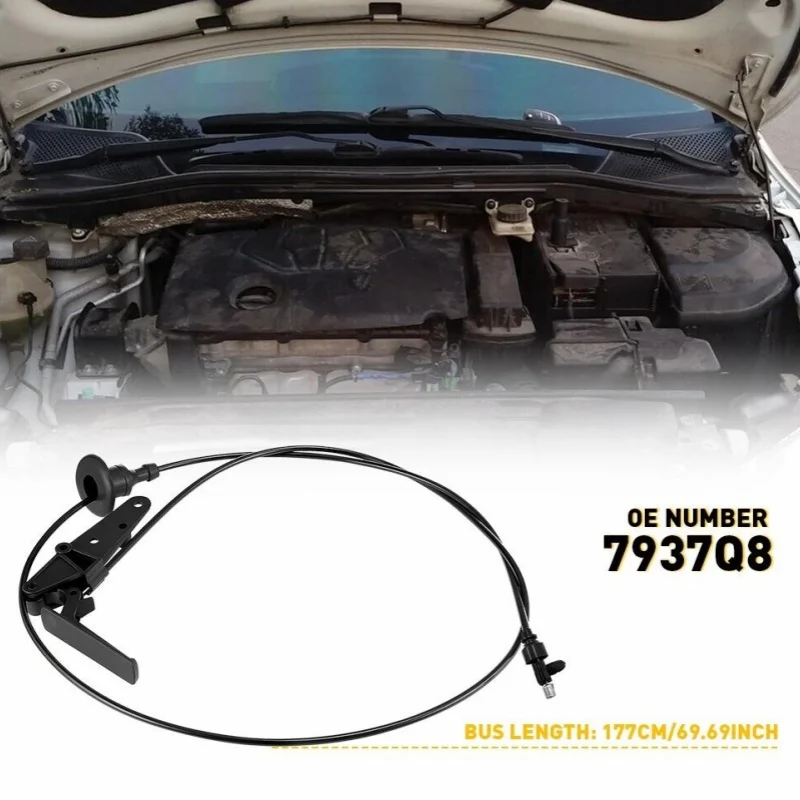 1pcs Front Bonnet Release Cable With Latch For Peugeot Partner Citroen Berlingo 2008-2019 7937Q8 New Cables Auto Engine Parts