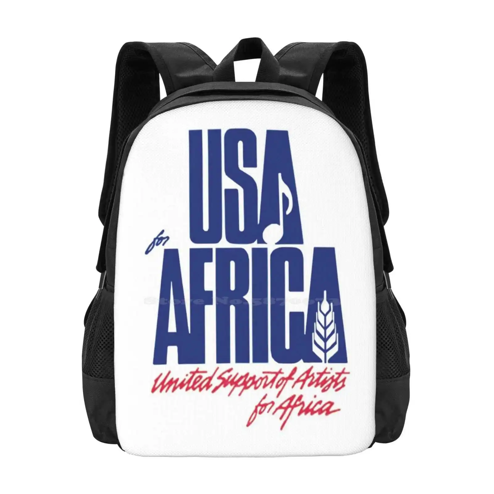 

We Are The World Pattern Design Laptop Travel School Bags Usa For Africa We Are The World Michael Jackson United State Artists