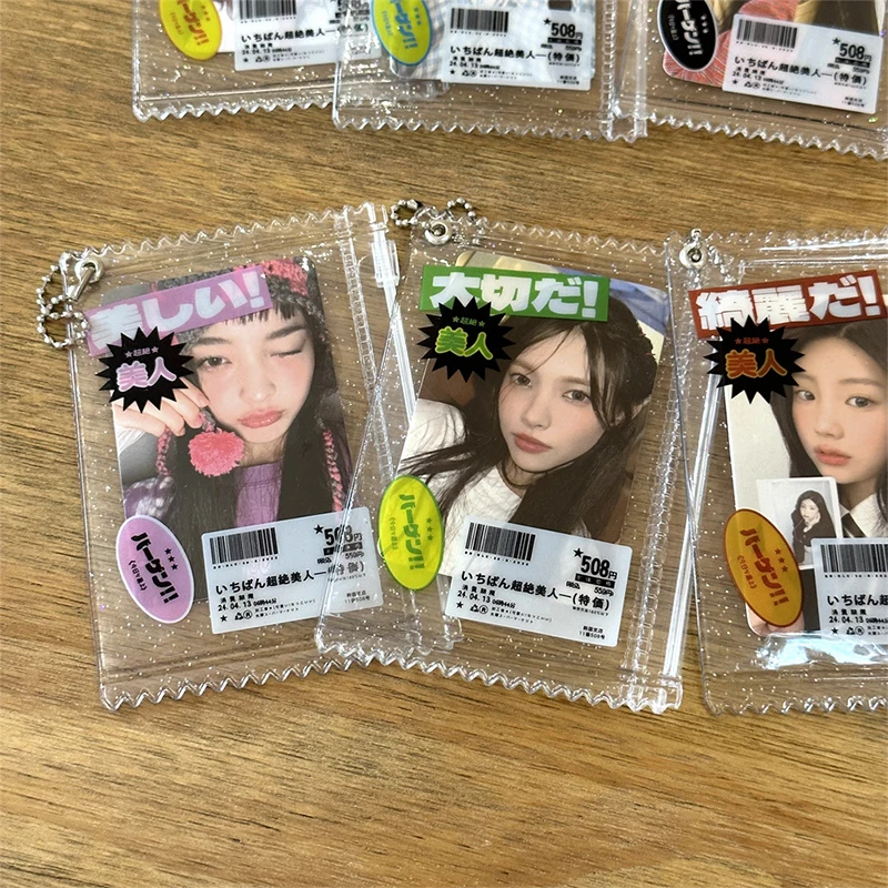 Criativo Candy Bag Photocard Holder, Props Badge Storage Display Bag, Pendant Idol Photo Card Capa Protetora