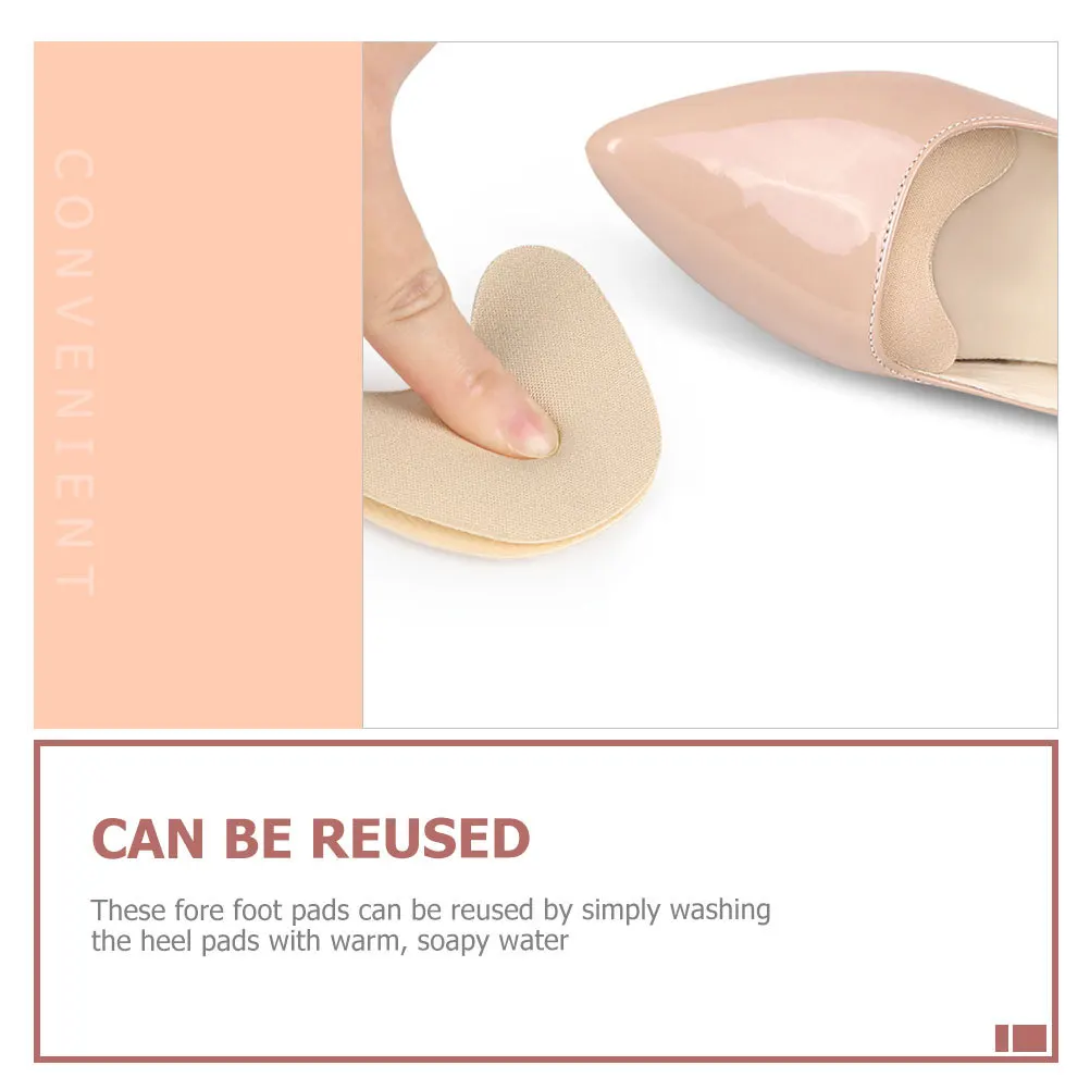 

4Pairs Forefoot Pads Self-Adhesive Replaceable Shoe Inserts for Women High Heel Foot Comfort Cushion Support Long-Lasting Foot