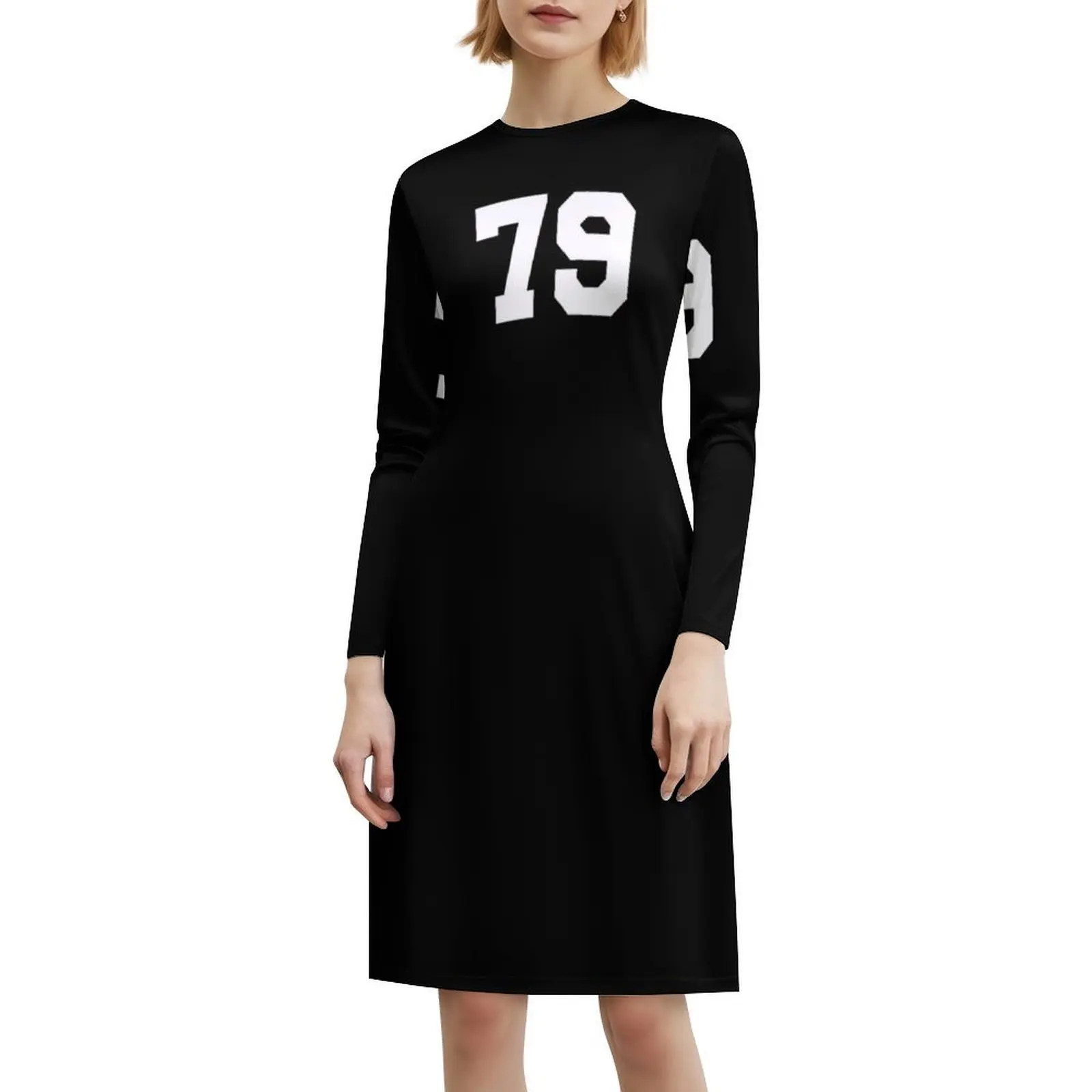 79 فستان حفلات نسائي من الجامعة البيضاء التسعة والسبعين، ملابس نادي مطبوعة عصرية لأرقام خطوط الجامعة النسائية #6