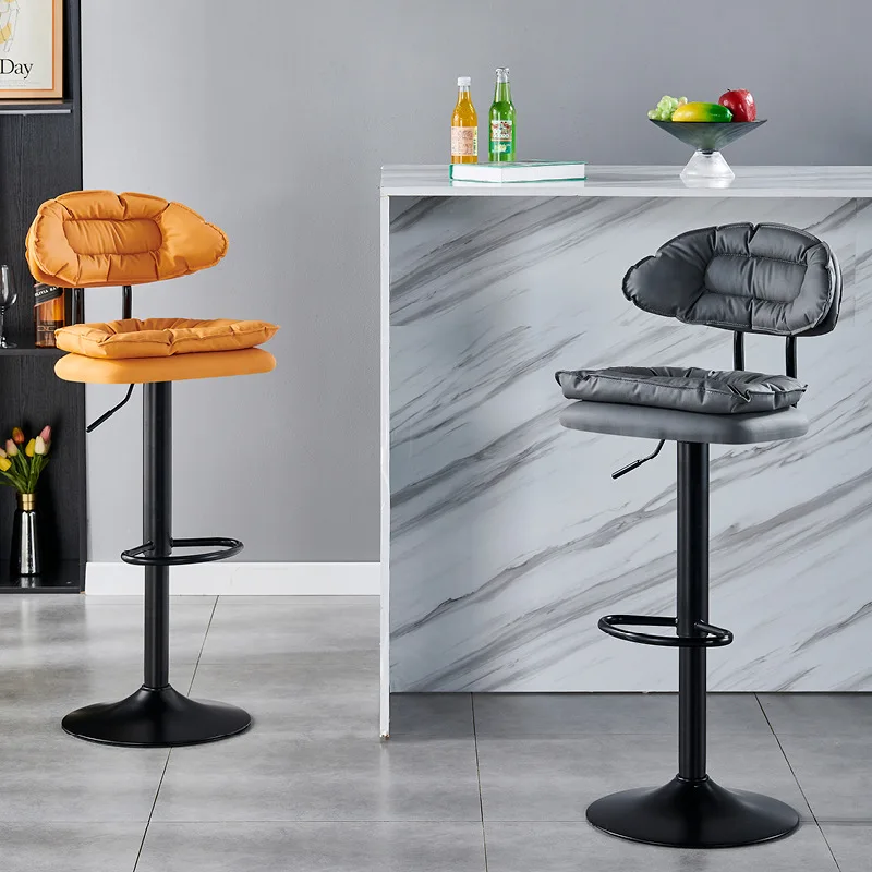 

Chairs Luxury Bar Make Up Chair Swivel Home High Kitchen Stools Stool Beauty Salon Comfortable Adjustable Step Modern BY-429