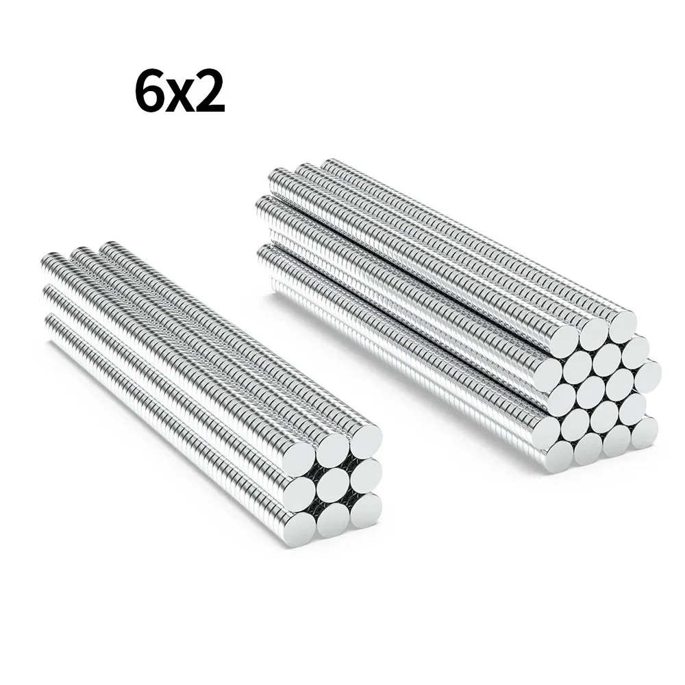 

6x2mm N35 Super Strong Neodymium Magnet Round NdfeB Powerful Permanent Magnetic imanes Refrigerator Magnets 6*2