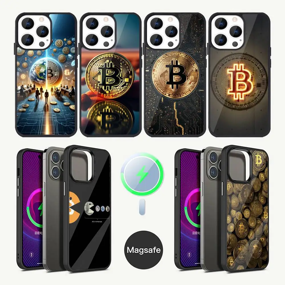 

Bitcoin Phone Case For iPhone 16,15,14,13,12,11,Plus,Pro,Max Mini Magsafe Magnetic Wireless Charging