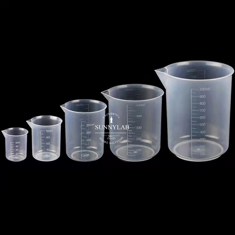 25ml to 1000ml Clear Plastic Liquid Measuring Cup Beaker For Lab Kitchen Measuring Tools