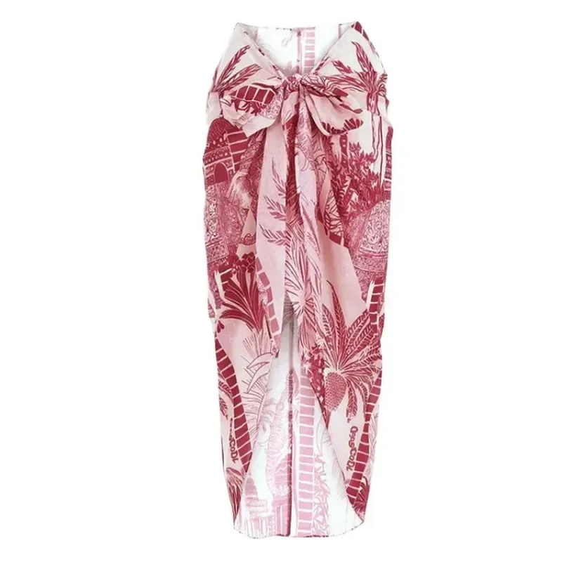 Conjunto de traje de baño de una pieza para mujer, estampado de árbol de coco, correa para un solo hombro, estilo popular, nuevo, 2024