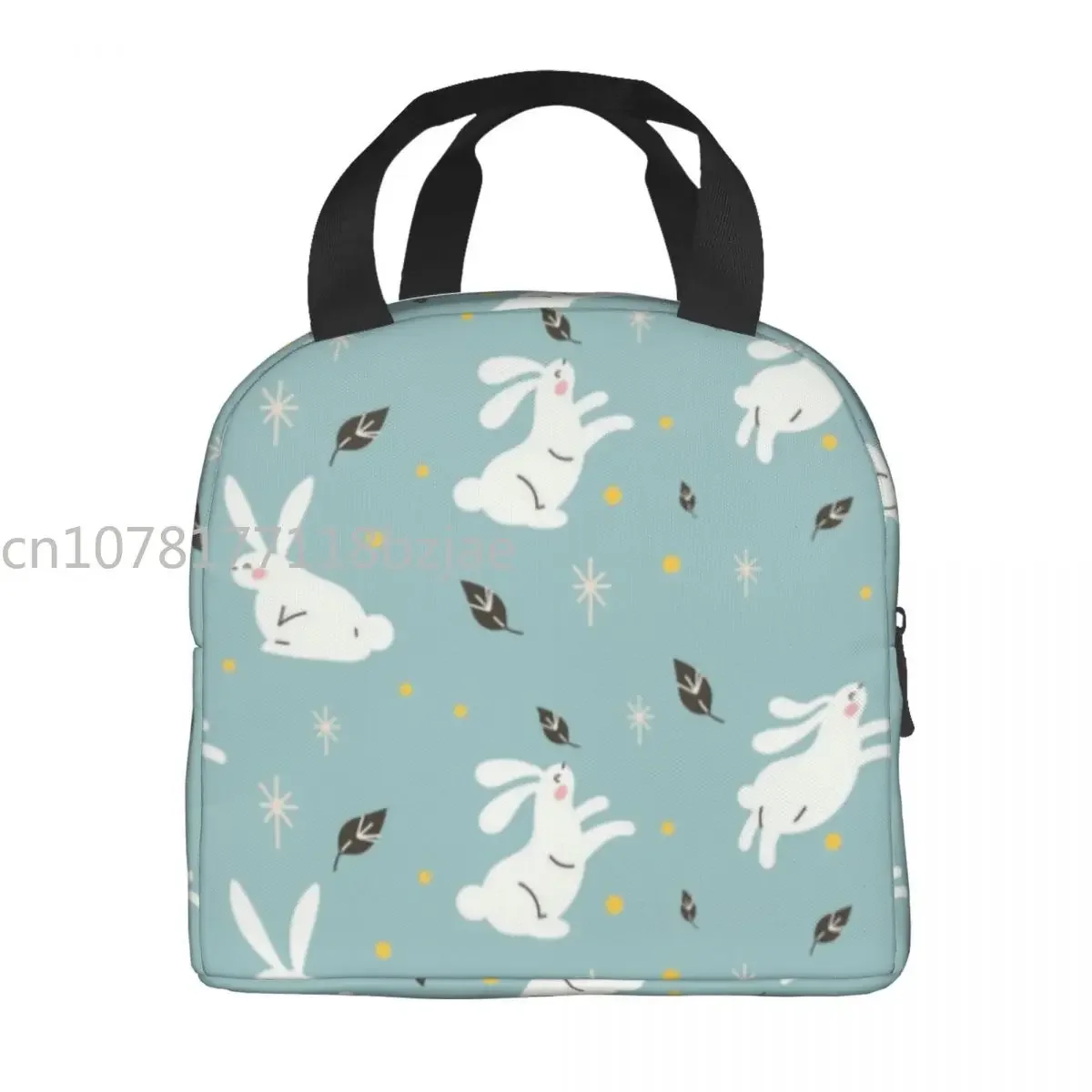 Bunny Patroon Lunchbox Voor Vrouwen Multifunctionele Konijnen Koeler Thermisch Voedsel Geïsoleerde Lunch Tas Kantoorwerk