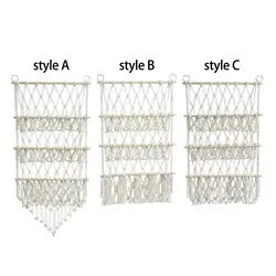 Stuffed Animals Net Hammock Organizing Net Mesh with Tassels Plush Toy Organizer for Kids Bedroom Home Decor Playroom Nursery