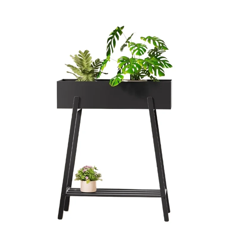 

Mobile Iron Plant Stand Luxury Floor Windowsill Display for Succulents Balcony Living Room Decor