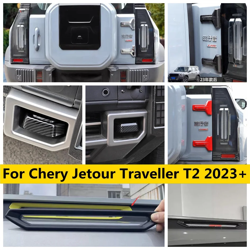 

ABS Tow Hook Rear Window Shutter Roof Rack Side Rails Luggage Carriers Bar Cover Trim For Chery Jetour Traveller T2 2023 2024