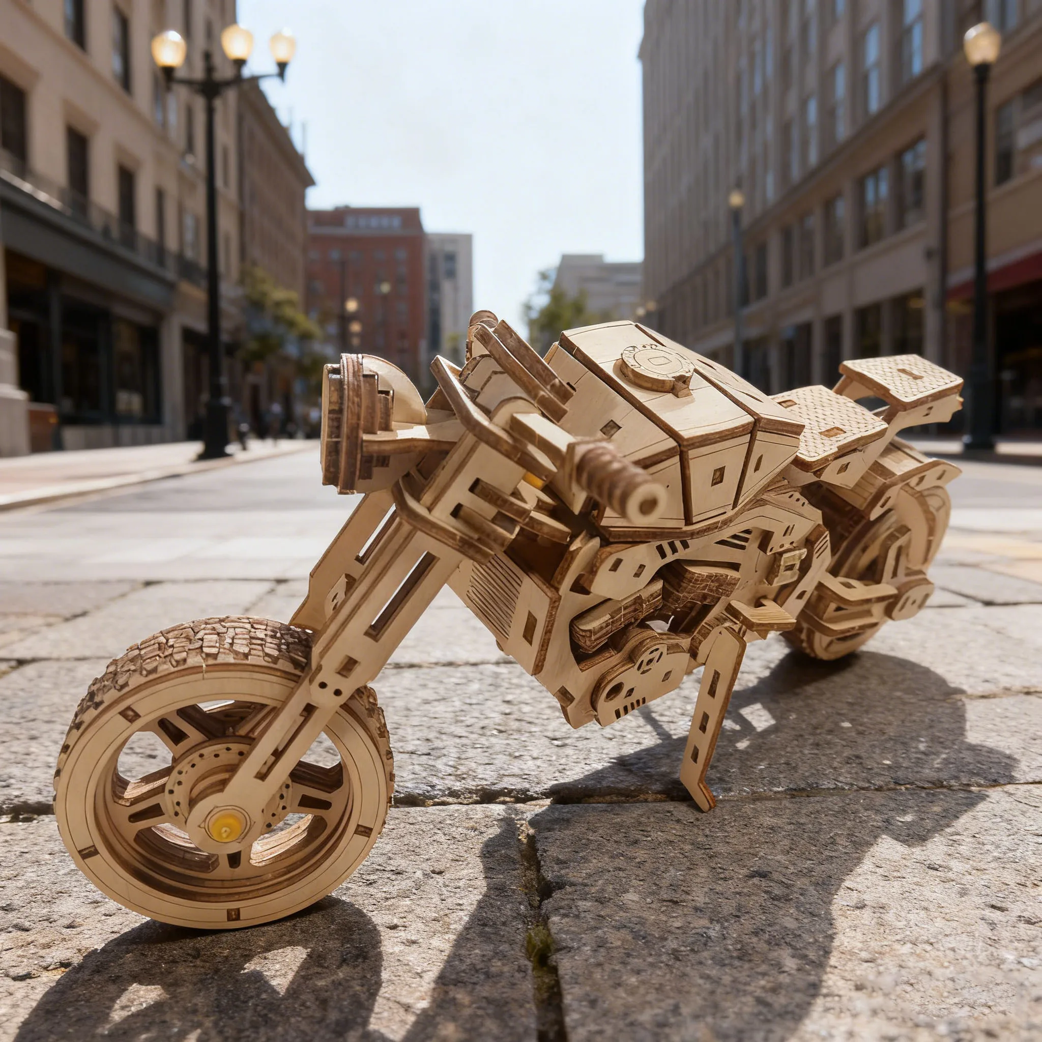 Challenging 3D Wooden Cruiser Motorcycle Jigsaw Puzzle, Suitable for Adults, an Ideal Gift for Christmas and Halloween.