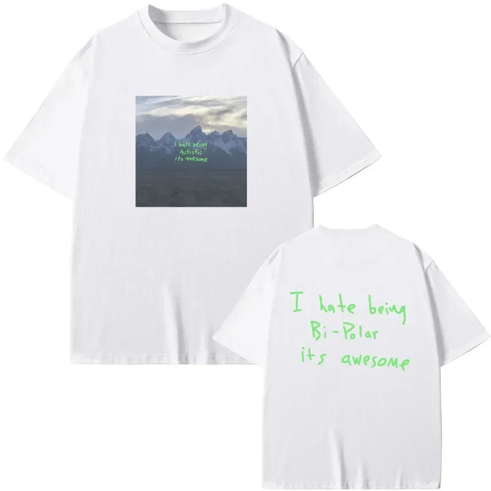 

2025 Rapper Kanye West Vultures I Hate Beiug Bi Polar Its Awesome Album Graphic T-shirt Men Women Hip Hop Crewneck T Shirts