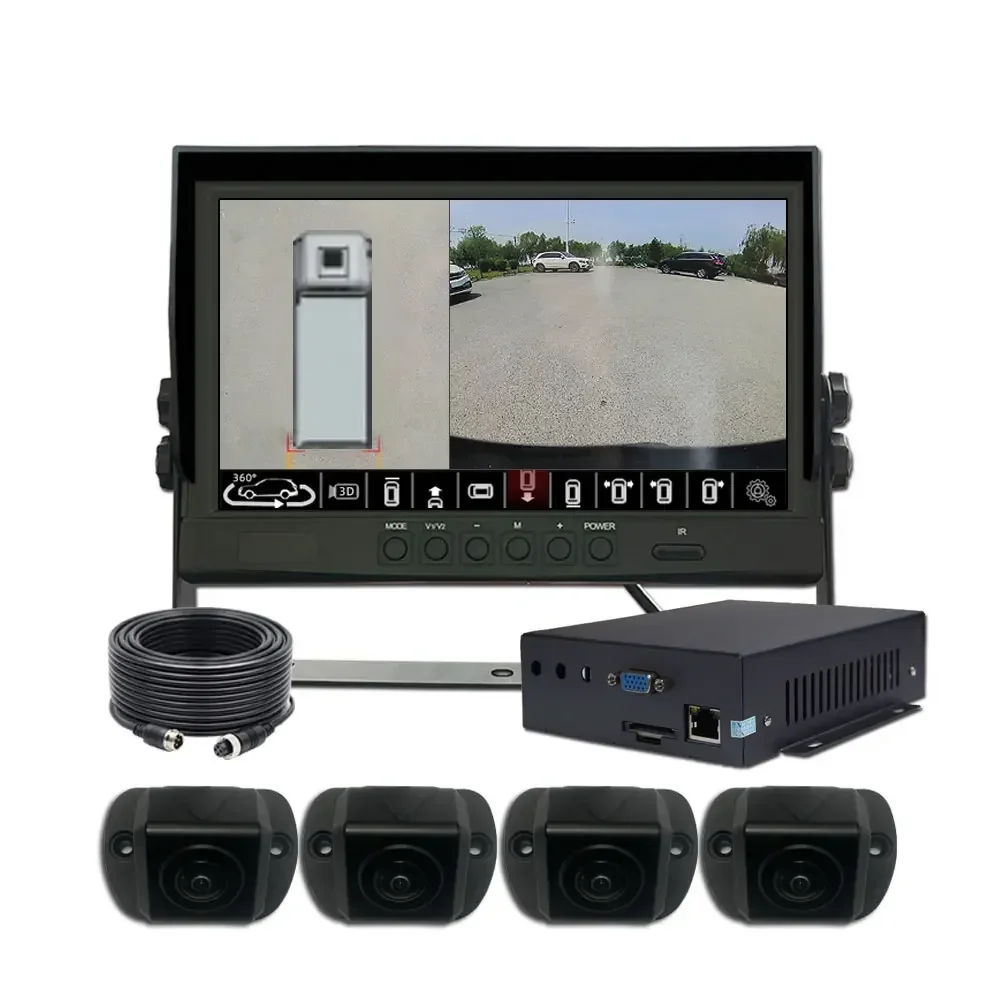 

Waterproof 1080p 4 Channel Bird Eye View 360 Camera Car For Truck Heavy Duty Long Haul Vehicle With Ai Alarm Collision Warni