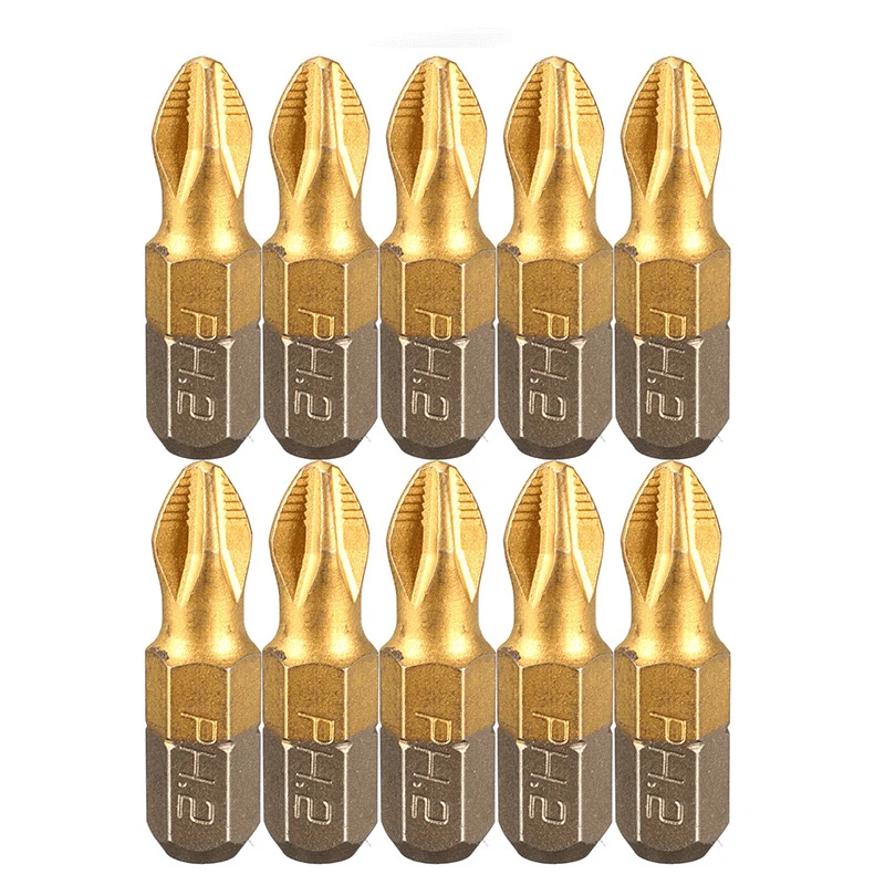 

15/10/6pcs Anti Slip Screwdriver Bit Set 1/4 inch Hex Shank Titanium Plating Antirust Electric Drill Screwdriver Bit Tools