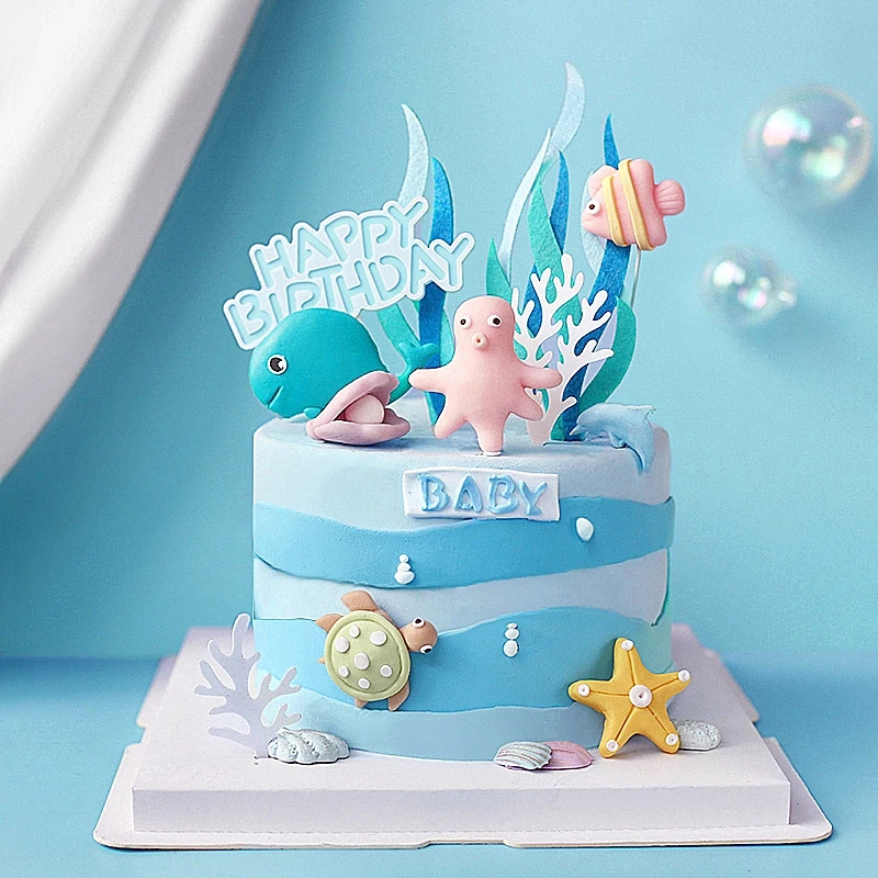 Aquarius Cake Keychain