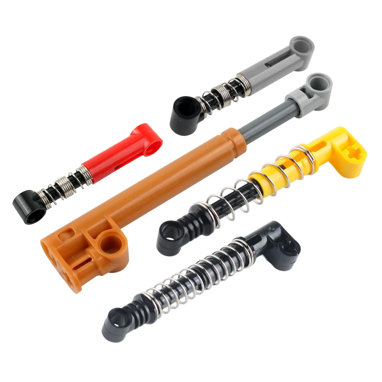 4PCS/Set Soft/Hard Spring Shock Arm Technological Building Blocks Shock-absorbing Arm MOC Bricks DIY Parts Toys