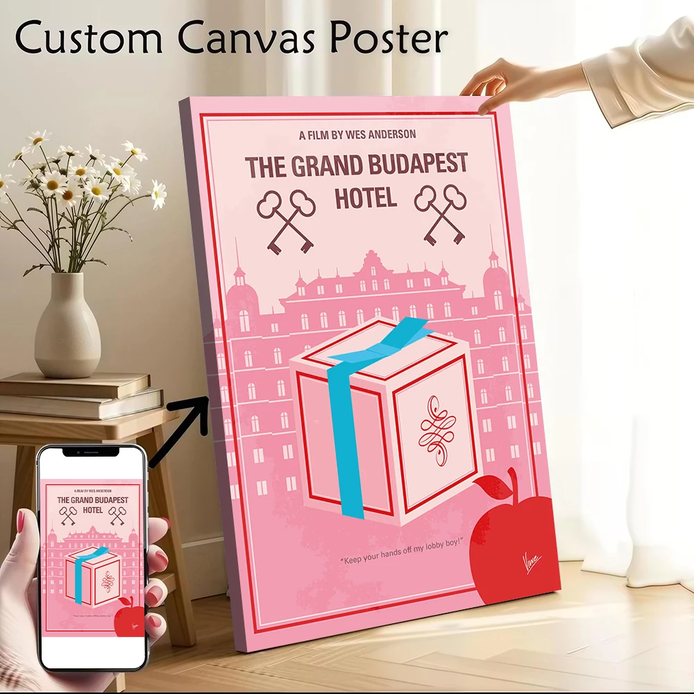 

No347 The Grand Budapest Poster Customizable Printed Canvas Painting for Pictures Wall Art Decor Living Room Interior Decoration