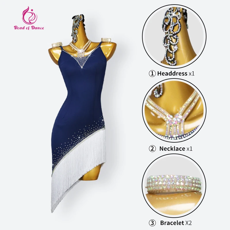 Strój do tańca latynoamerykańskiego dla kobiet, nowy kostium do samby, sukienka wieczorowa na imprezy, garnitur na imprezy balowe, elegancka spódnica sceniczna dla dziewczyn, odzież taneczna, 2025