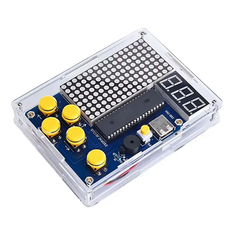 [NEW A09R!】 Pixel Game Console Finished Product 51 Single Chip Game Console Brazing Project Game Kit