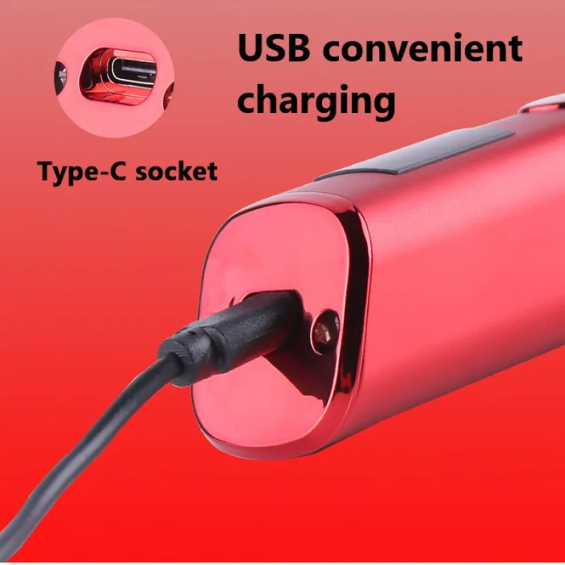 Kemei المهنية الشعر المتقلب للرجال الكهربائية الوجه اللحية الجسم الشعر المقص قابلة للشحن LED LCD آلة قطع الشعر KM-075