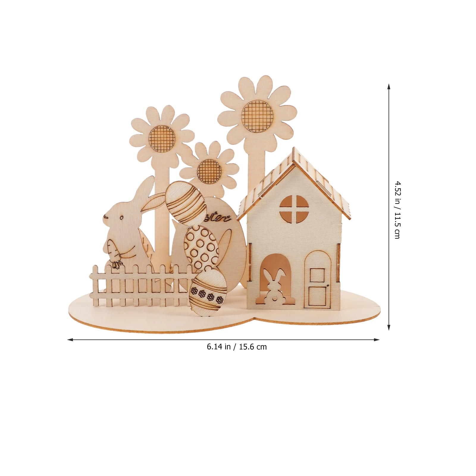 1 zestaw drewnianych puzzli 3D na Wielkanoc dla dzieci Dekoracja interaktywna dla rodziców i dzieci dla maluchów