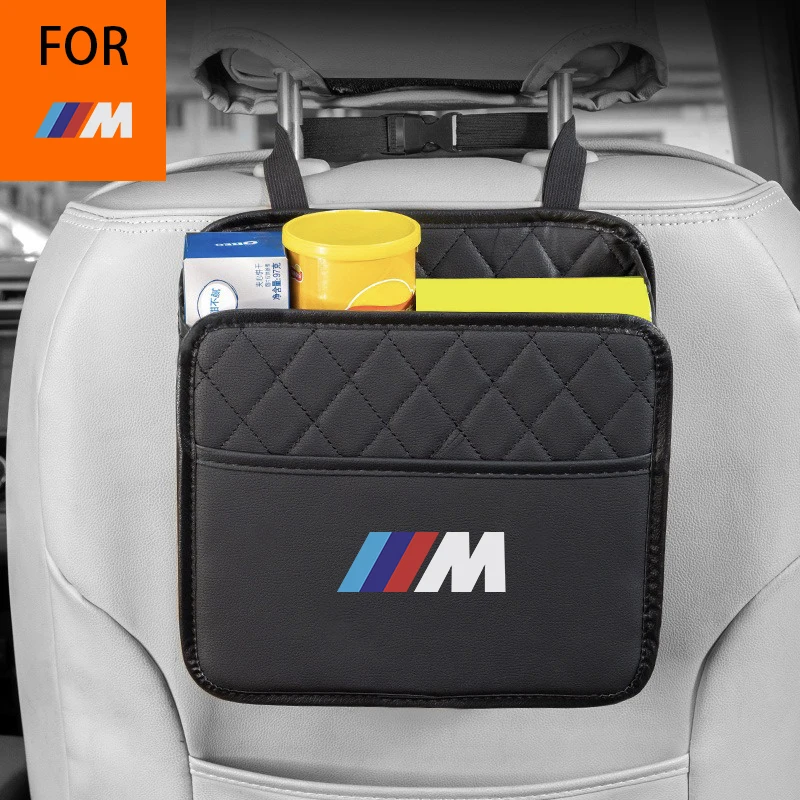 Bolsa de almacenamiento multifuncional para respaldo de asiento de coche, para BMW M E34 E36 E60 E90 E46 E39 E70 F10 F20 F30 X5 X6 X1 M3 M5 M6 E71 F01 F02 F87