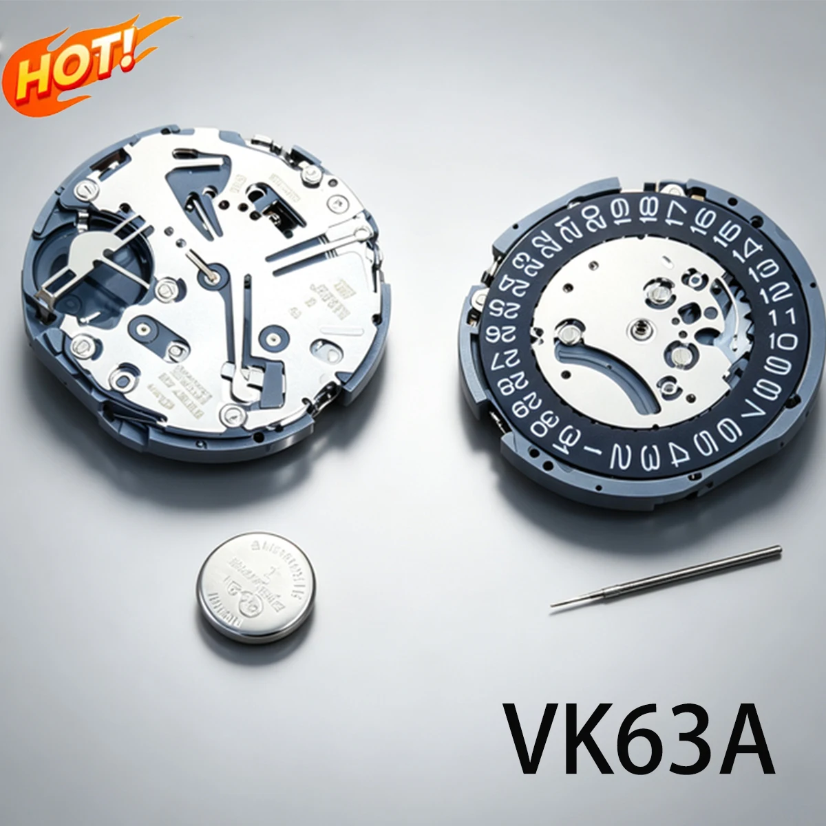 Japan Original VK63A Chronograph Quartz Movement Genuine Japan Mechanism VK61A VK67A Watch Mod Replace Movement With Battery