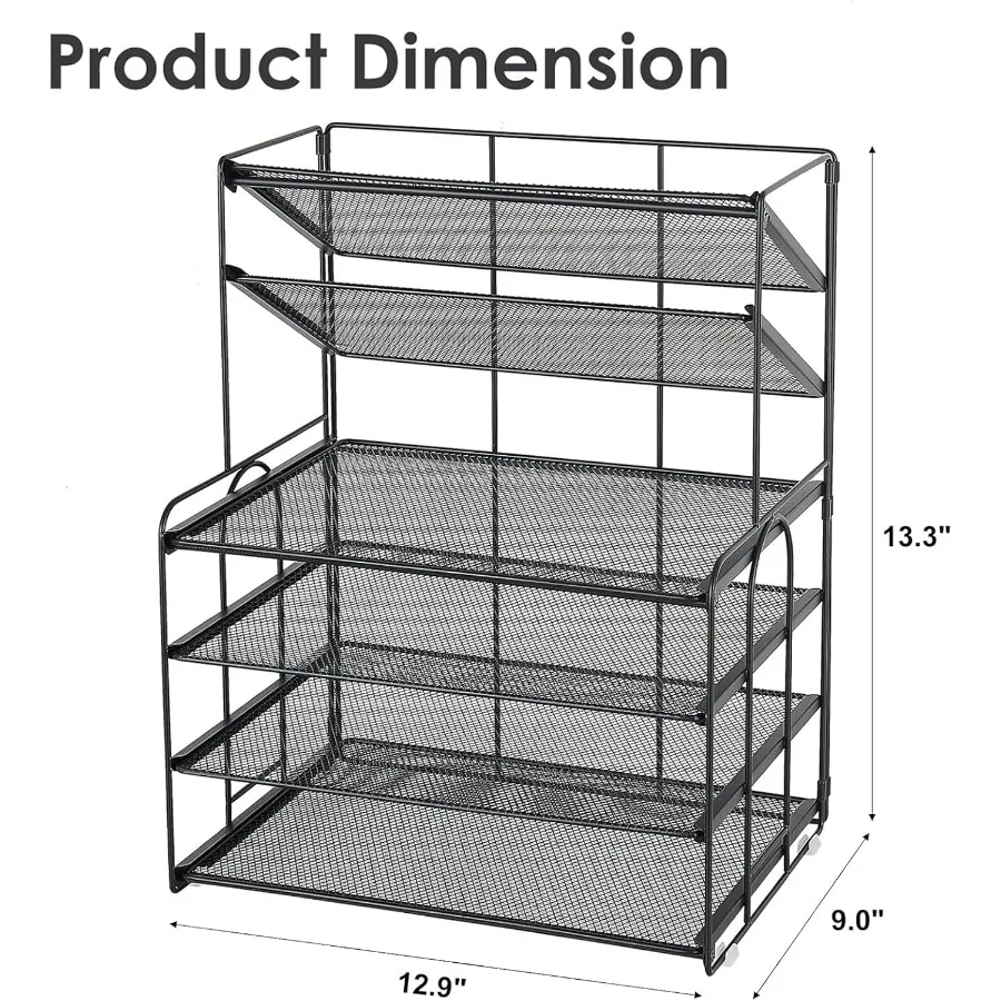 6-уровневый лоток для писем, органайзер для бумаги, настольные органайзеры и аксессуары для эффективного офисного рабочего пространства, органайзер для настольных файлов