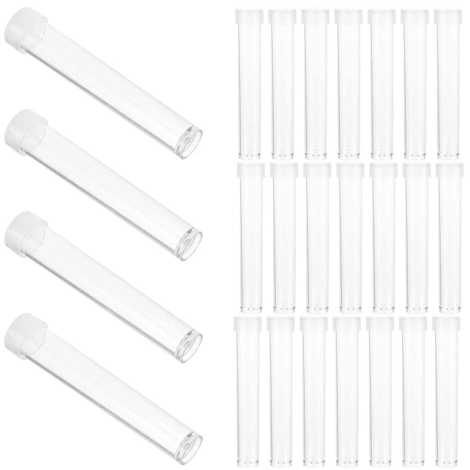 

100Pcs Transparent Tubes Compact Sealed Test Tubes for Cosmetics Liquid Candy Storage Scientific Experiment Small