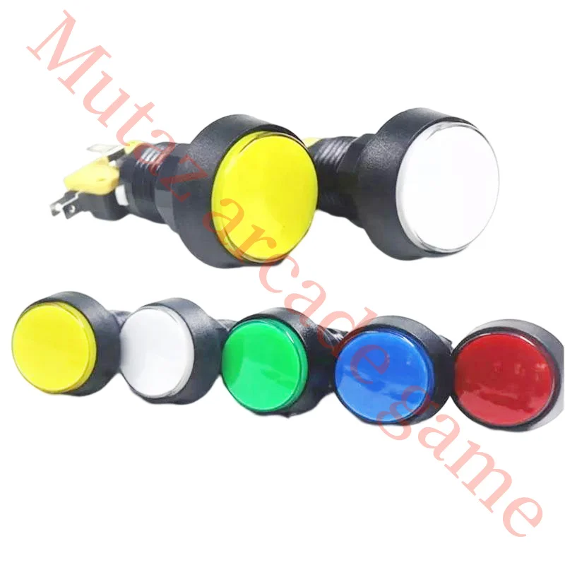 10pcs/ High quality momentary game machine 37mm round 12V/5v led illuminated push button switch