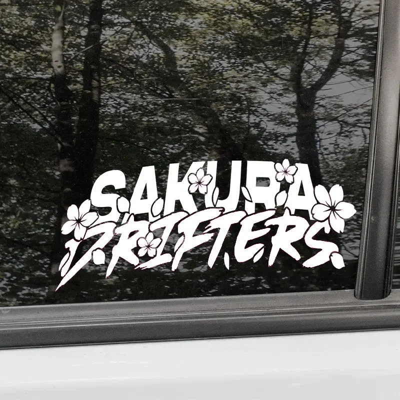 Sakura Drifters Brush for JDM Sticker Cherry Blossom Petals Decoration Windshield External Accessories  Waterproof Vinyl Decals