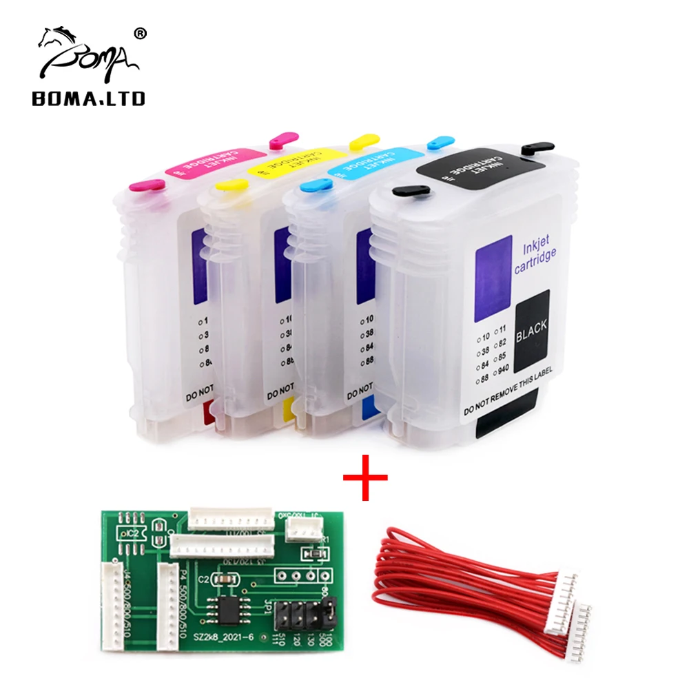 For HP11 82 HP 11 82 Refillable Ink Cartridge With Chip Decoder For HP DesignJet 111 111R Printer