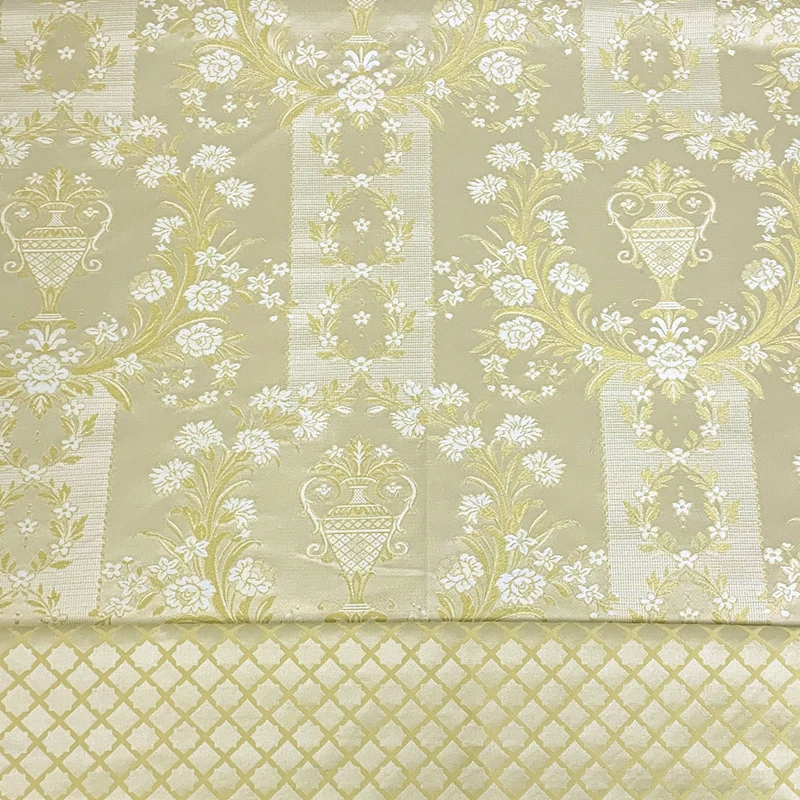 Stile fiore francese viscosa limone Jacquard tessuto tappezzeria divano poltrona mobili in tessuto tessuti interni 140cm vendi al metro