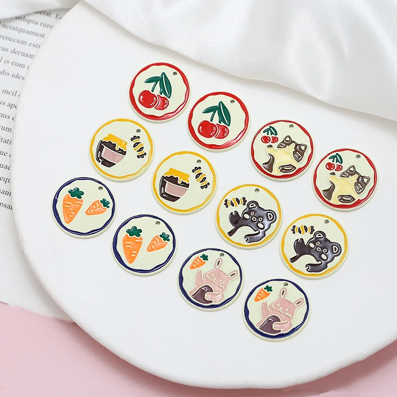 1-шт-милый-медведь-мед-кролик-морковь-котенок-вишневый-сплав-капельный-кулон-ювелирные-изделия-ручной-работы-брелок-подвески