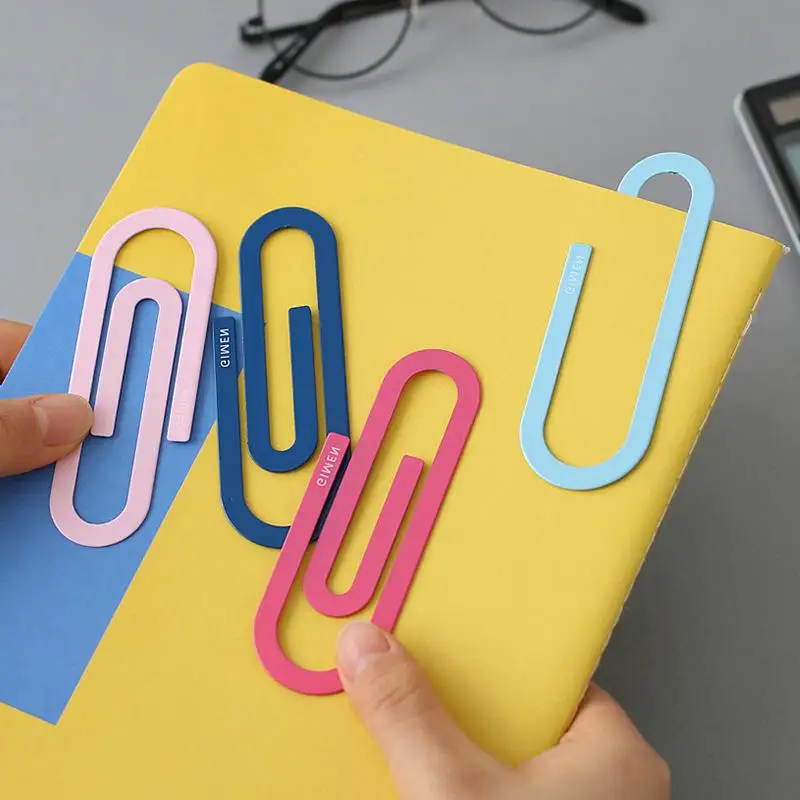 Giant Gate Iron Paper Clip Bookmark Creative Metal Large Bookmark School Supplies Korean Version Cute Paper Clip