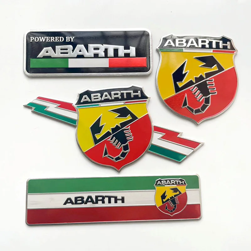 

3D Aluminum Emblem Sticker Car Rear Trunk Fender Badge Decals for 500 124 Punto Ducato Palio Bravo Accessories