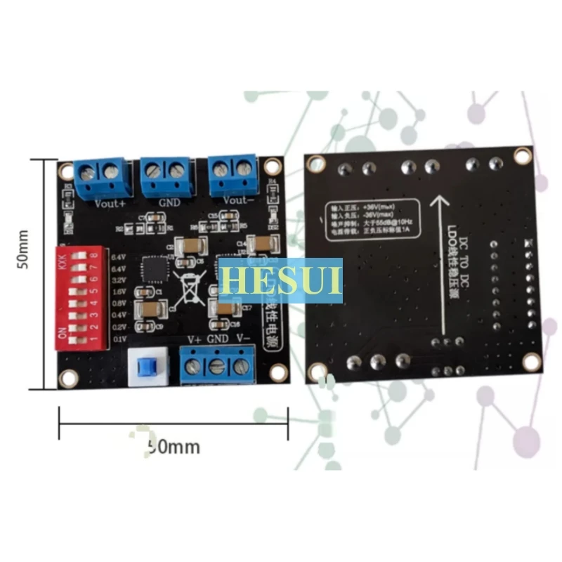 TPS7A4701 TPS7A3301 Ultra-low ripple positive and negative linear power supply uV ripple DC voltage regulator module