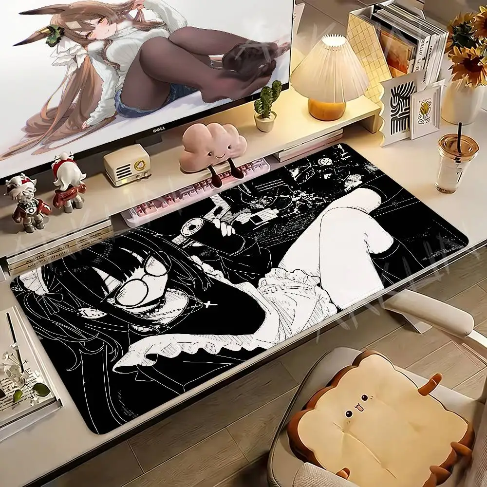 

Hot Kawaii Black Girl Mouse Pad Large MousePad Gaming Desk Mat PC for Computer Gamers Laptop tablet mousemat rug