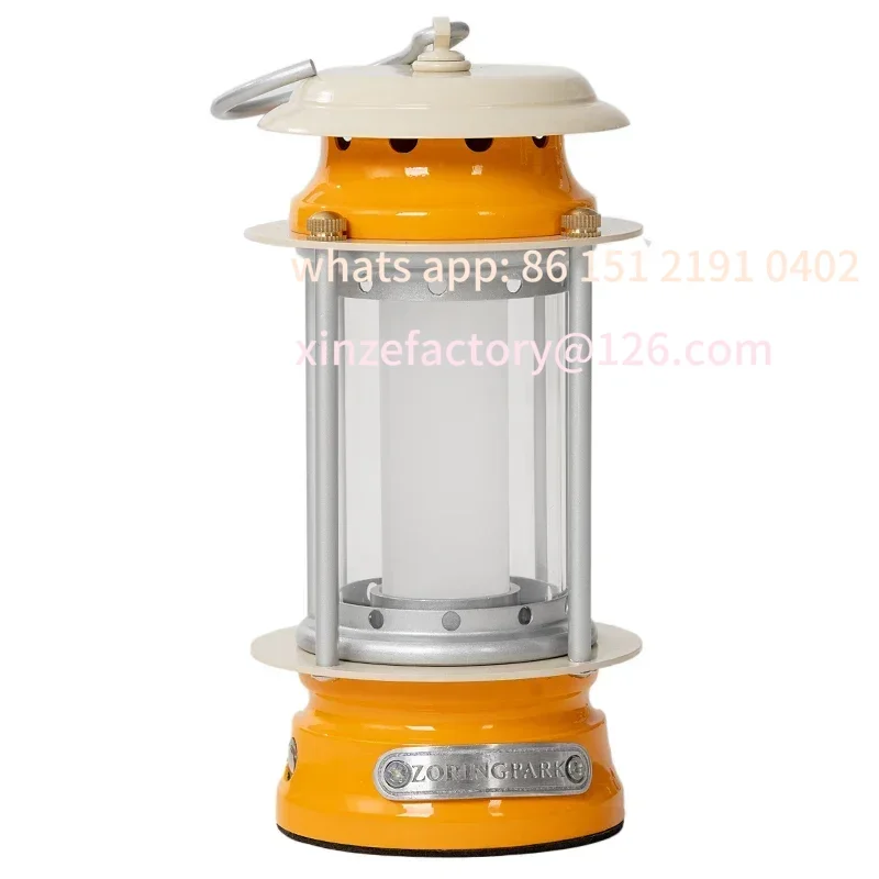 

Customizable brass wrought iron led camping light dimmable rechargeable portable desk lamp