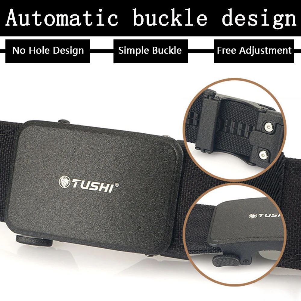 TUSHI belt men outdoor hunting metal tactical belt multi-function alloy buckle high quality Marine Corps canvas Hanging gun belt