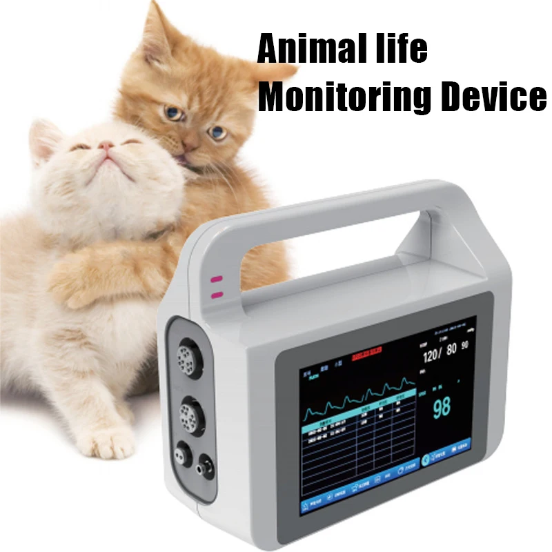 

2024 New Animal Life Monitoring Instrument SPO2 NIBP PR Home Pet Shop Life Monitoring Instrument Blood Oxygen Blood Pressure