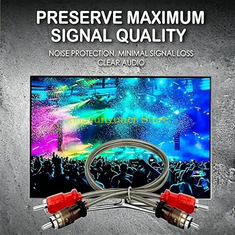 P9JB Heavy Duty 2 Male To 2 Male Amplifier Sound Cable 2RCA Sound Splitter Cable