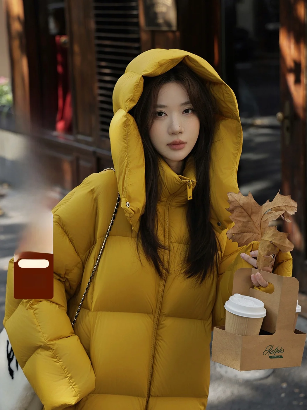 

Женское пуховое пальто Ibell Zhang средней длины с капюшоном, теплое, приталенное, универсальное, белое, с воротником-стойкой, на пуху утки