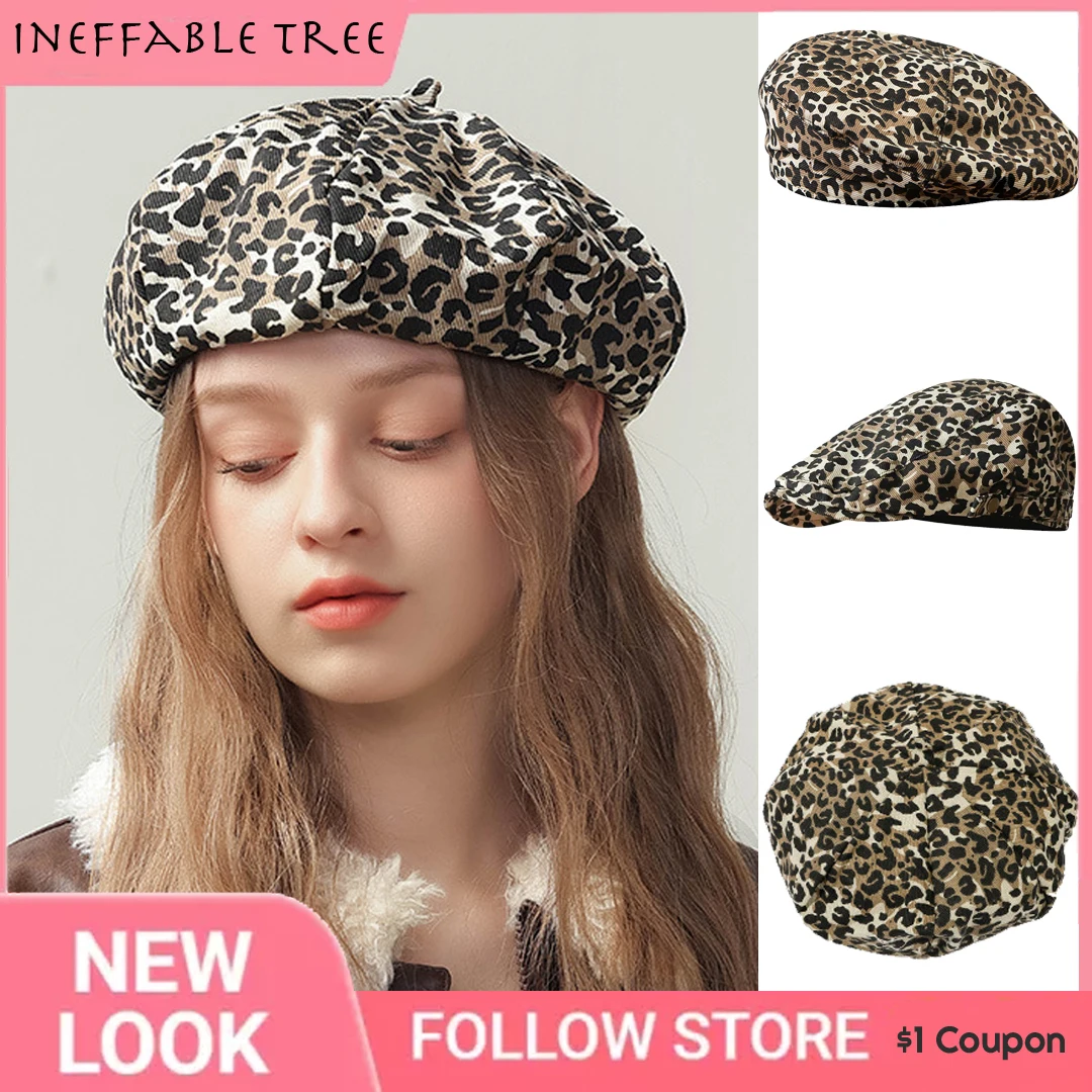 

French Beret Leopard Print Newsboy Hats Women Men Spring Summer Beret Hat France Vintage Peaky Floral Blinders Flat Boina Gorra