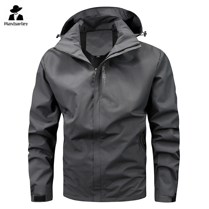 Giacca antivento Gorpcore da uomo 2024 autunno New Casual Sports cappotto con cappuccio staccabile giacca a vento resistente all'usura da campeggio tattica